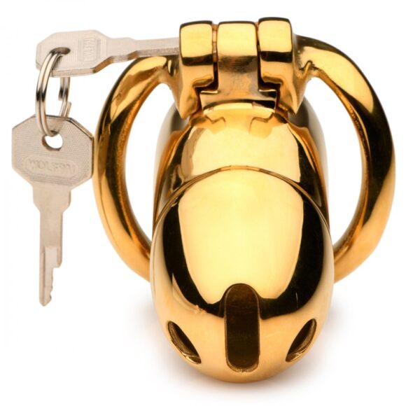 Midas 18K Gold-Plated Locking Chastity Cage - Image 5