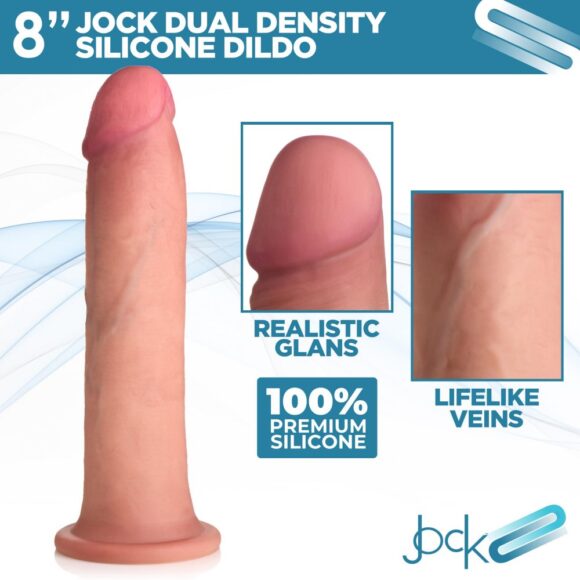 Ultra Realistic Dual Density Silicone Dildo - 8 Inch - Image 2